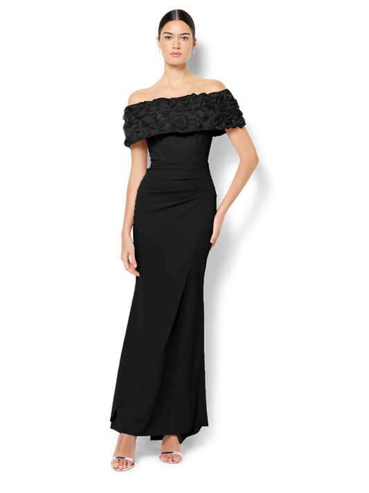 Toni Black Off The Shoulder Gown