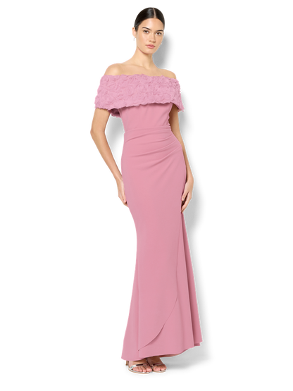 Toni Pink Off The Shoulder Gown