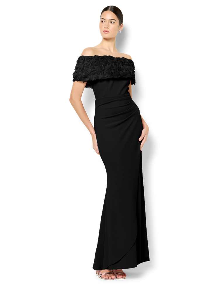 Toni Black Off The Shoulder Gown