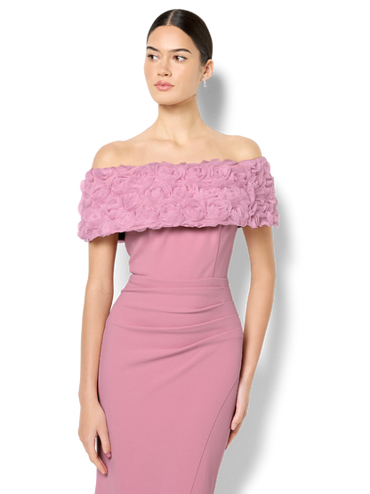 Toni Pink Off The Shoulder Gown