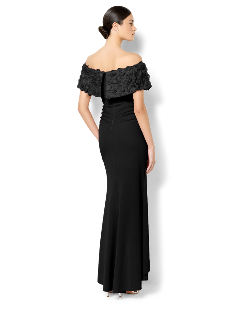 Toni Black Off The Shoulder Gown