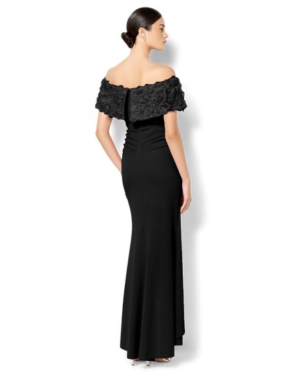 Toni Black Off The Shoulder Gown