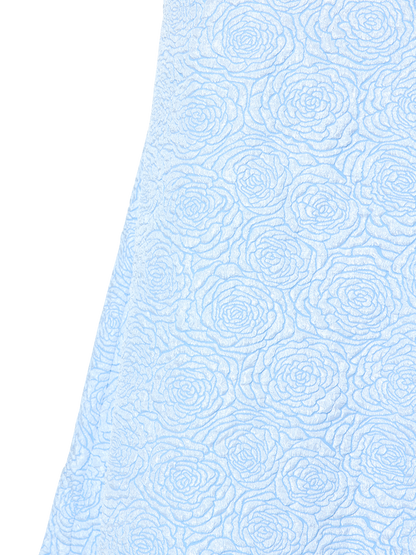 Wren Sky Blue Jacquard One Shoulder Gown