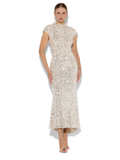 Zahra Mink Sequin Dress