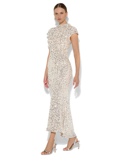 Zahra Mink Sequin Dress