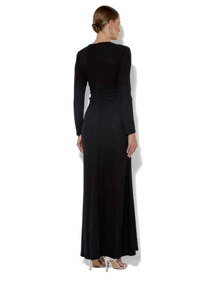 Zoe Black Metallic Knit Gown