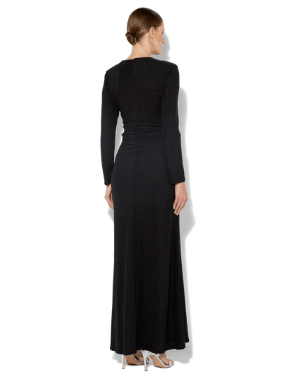 Zoe Black Metallic Knit Gown