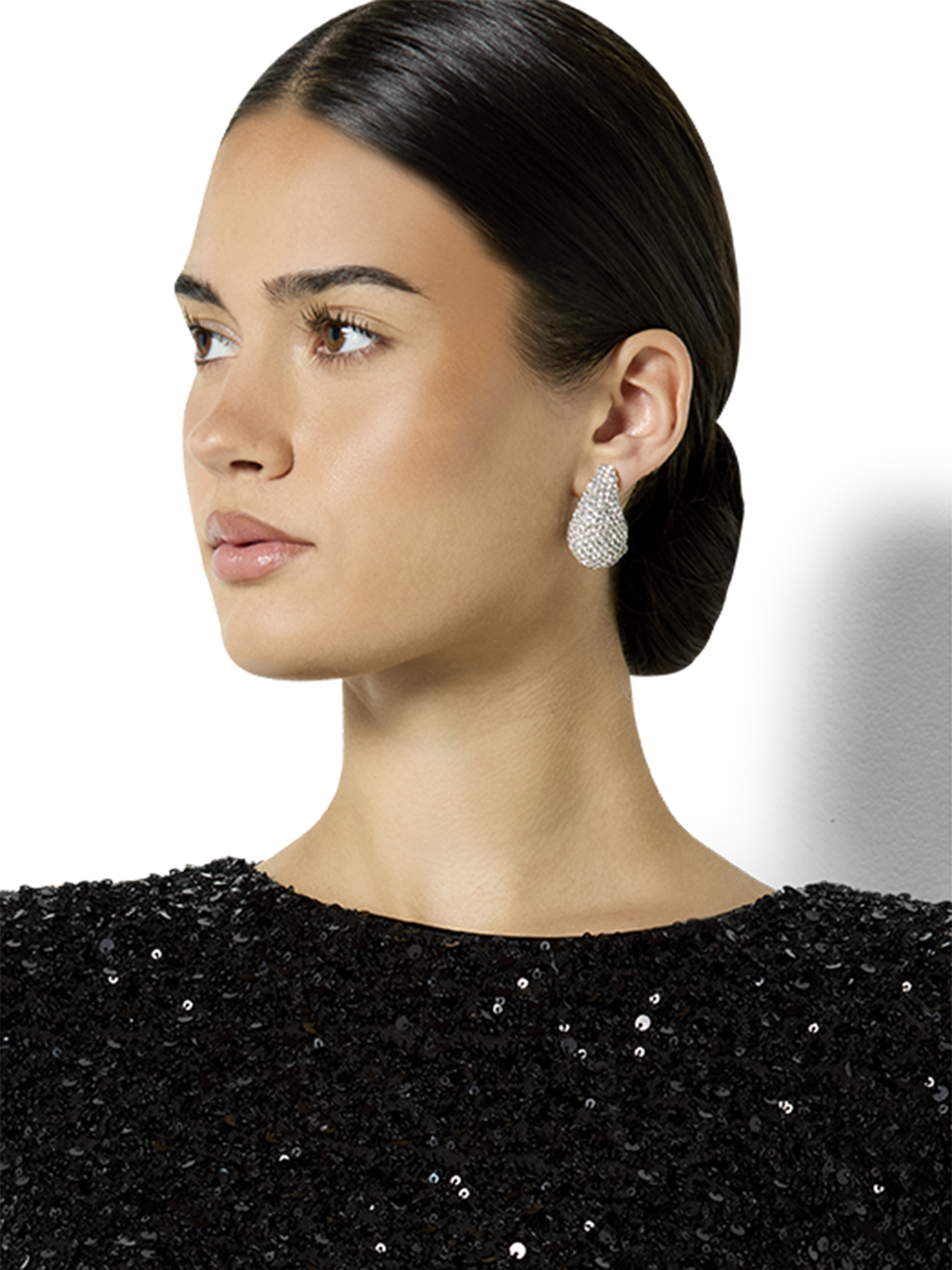 Alastair Silver Crystal Tear Drop Earrings