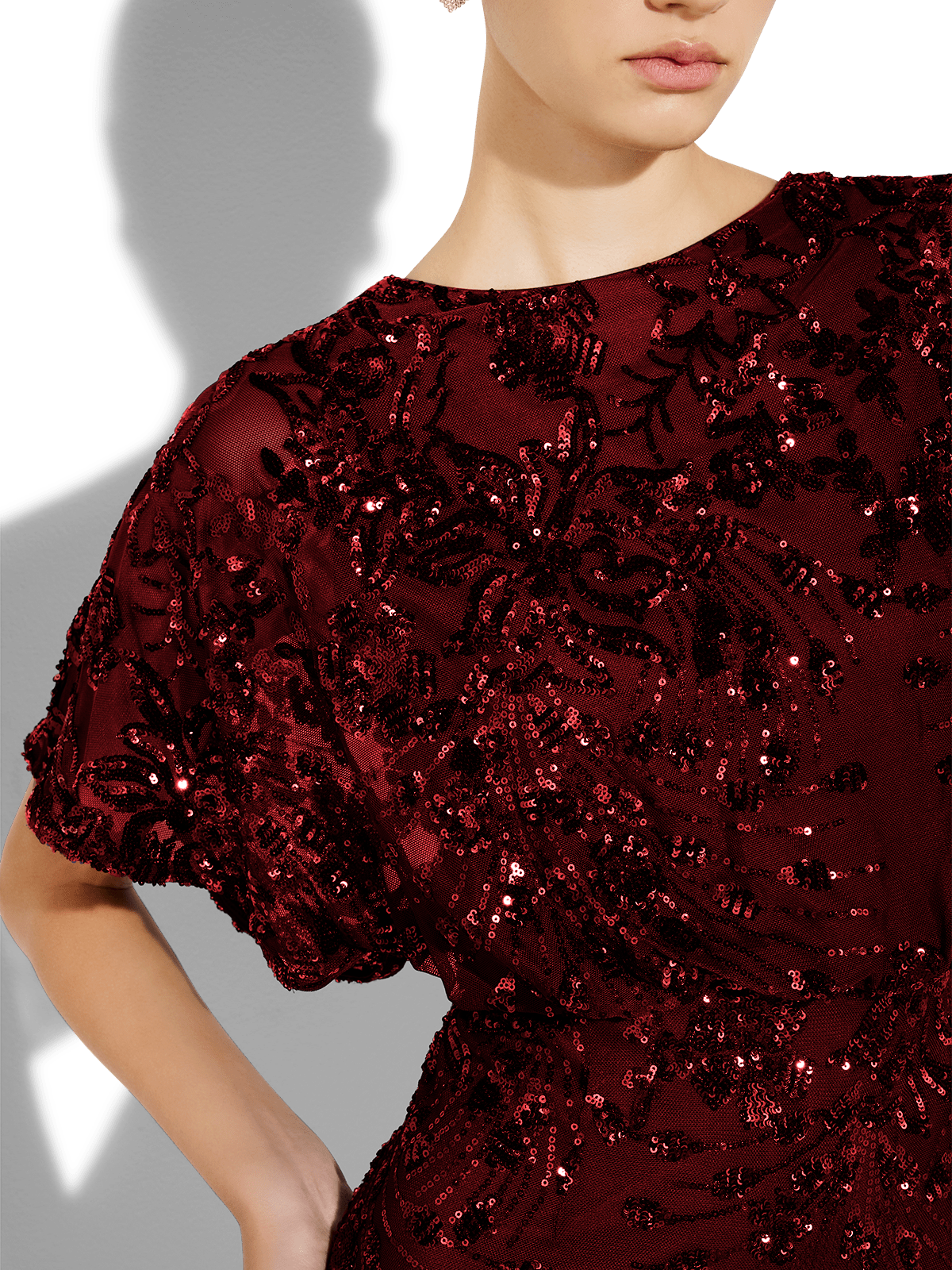 Aria Merlot Sequin Maxi