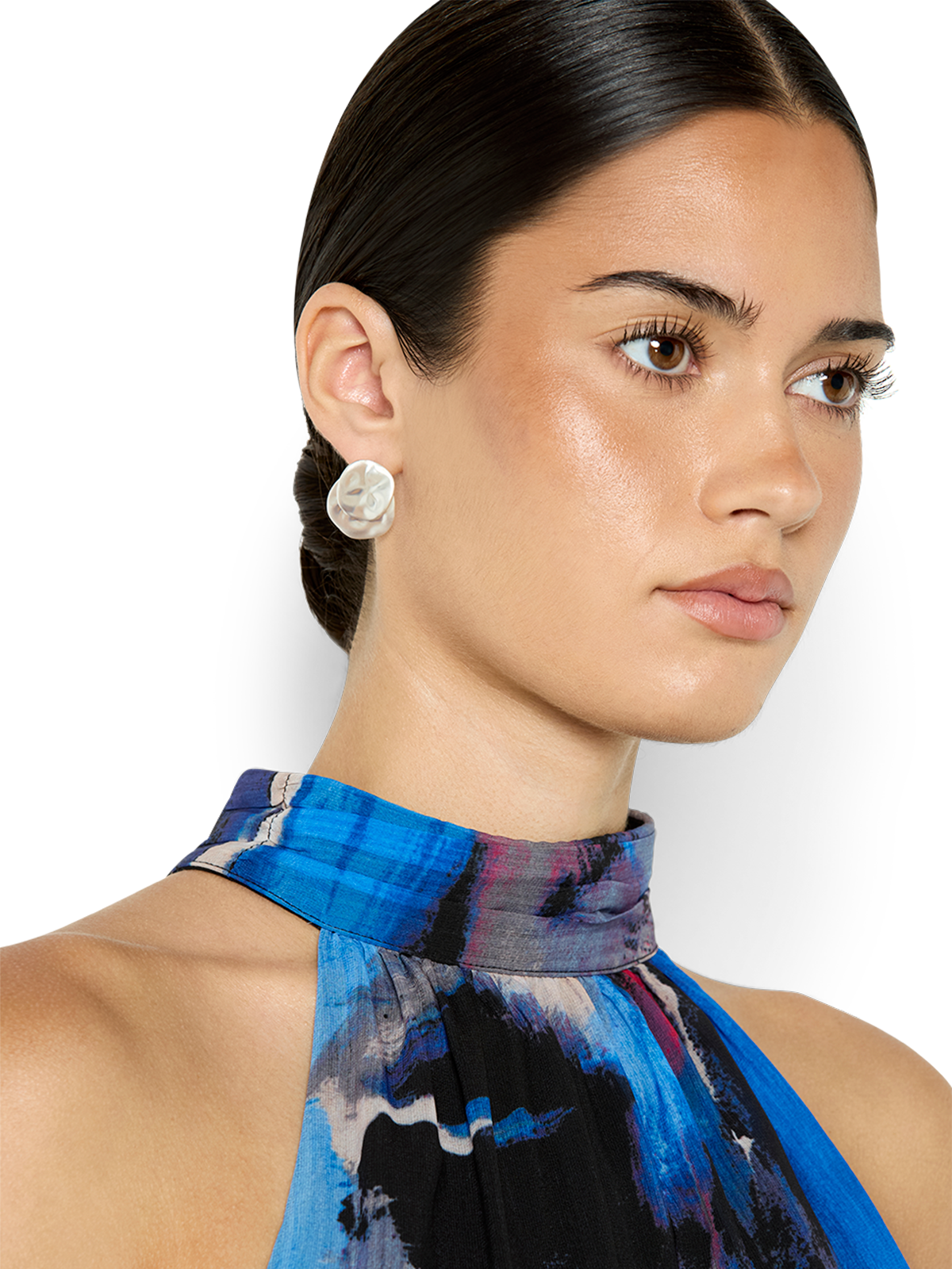 Ash Silver Brushed Earring