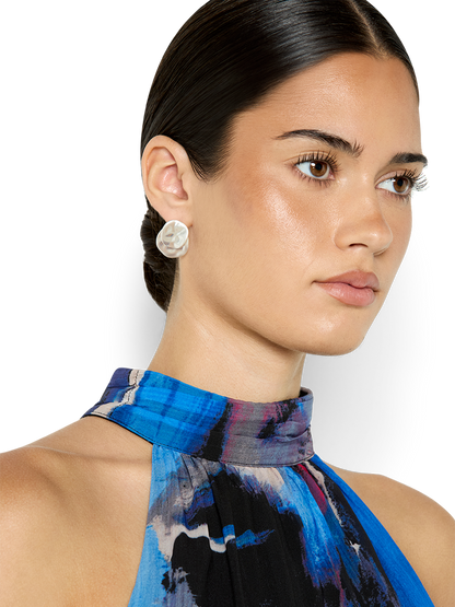 Ash Silver Brushed Earring