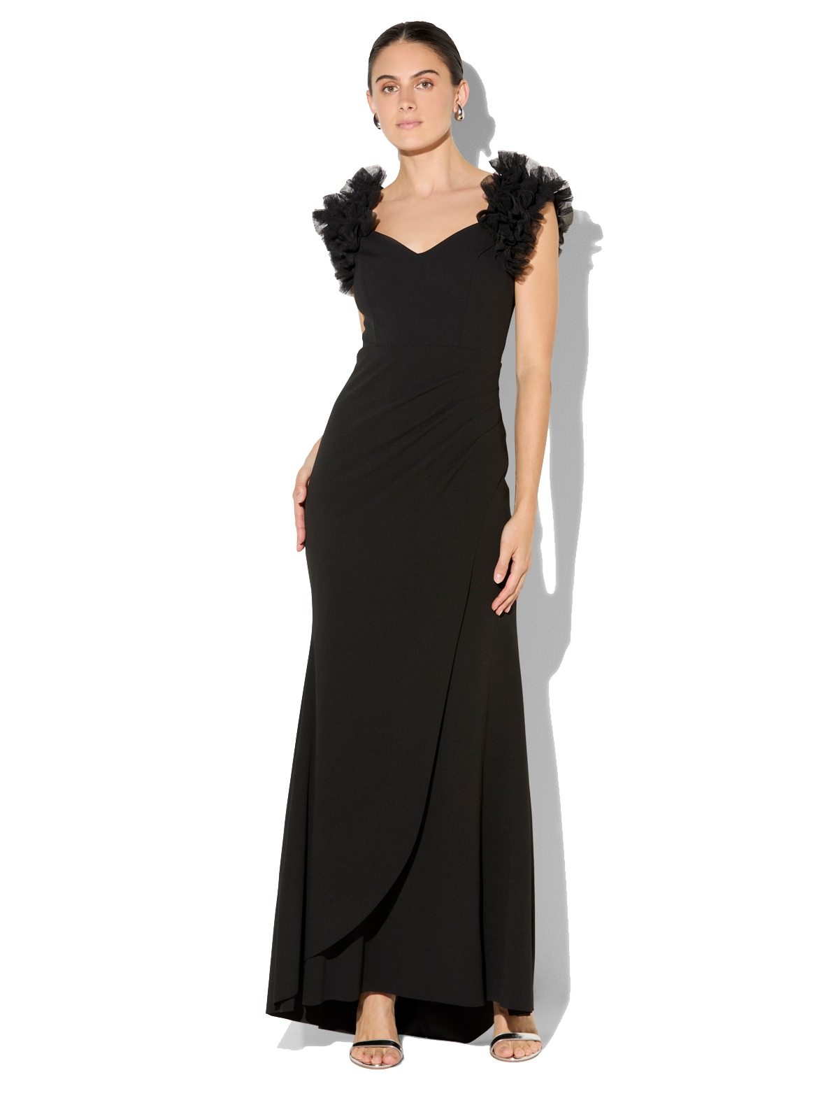 Beau Black Ruffle Gown