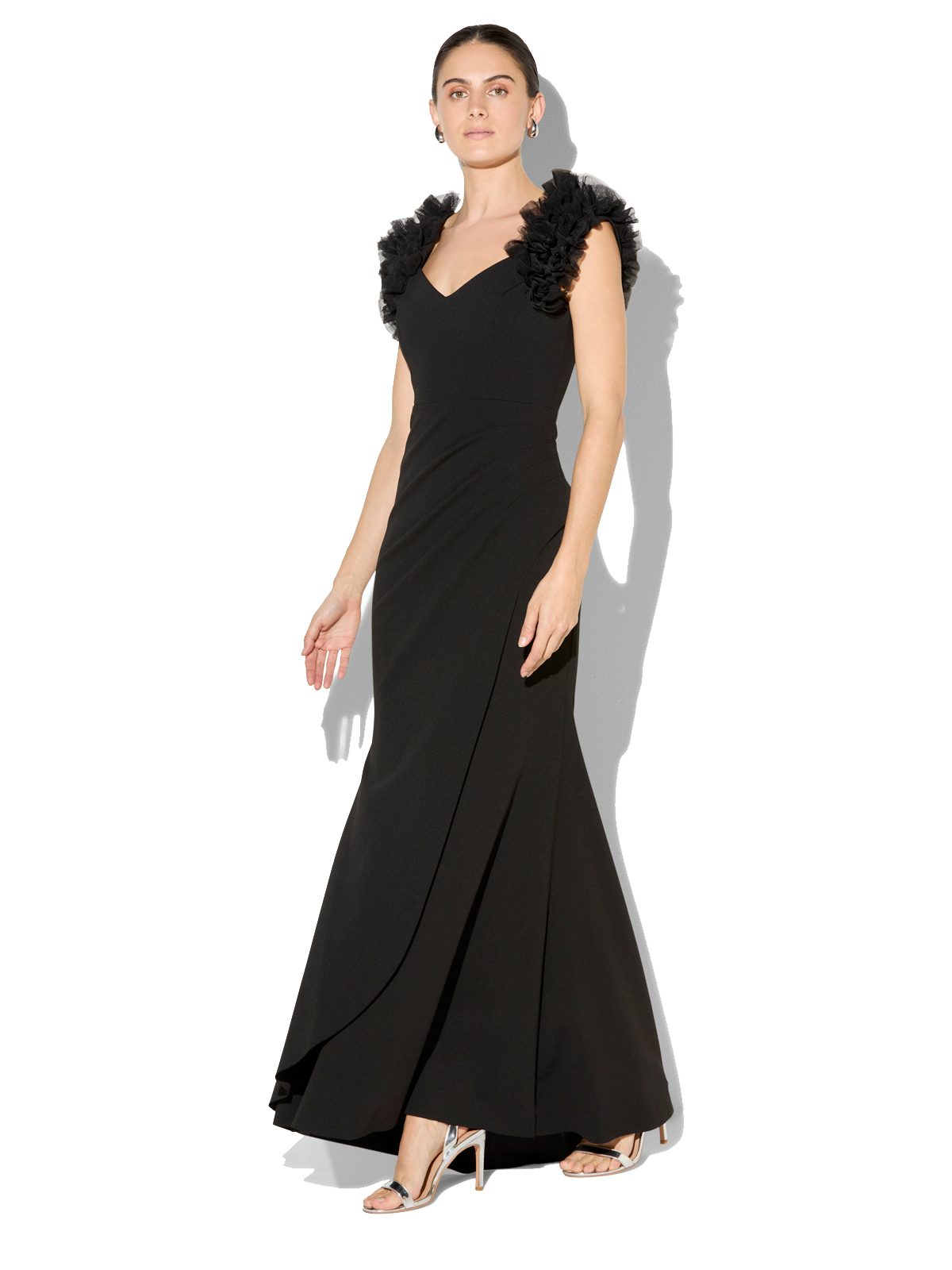 Beau Black Ruffle Gown