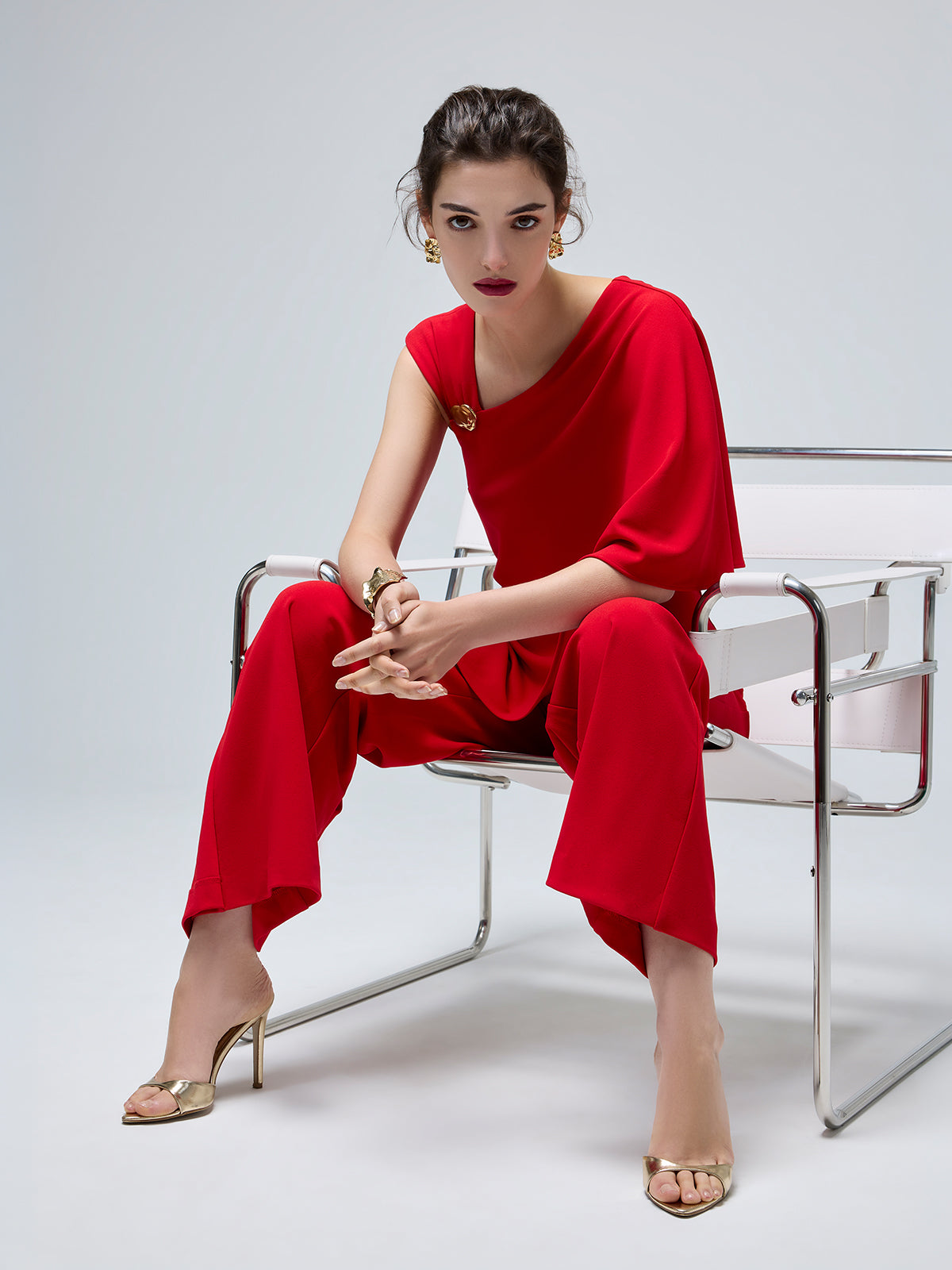 Carlotta Red Jumpsuit