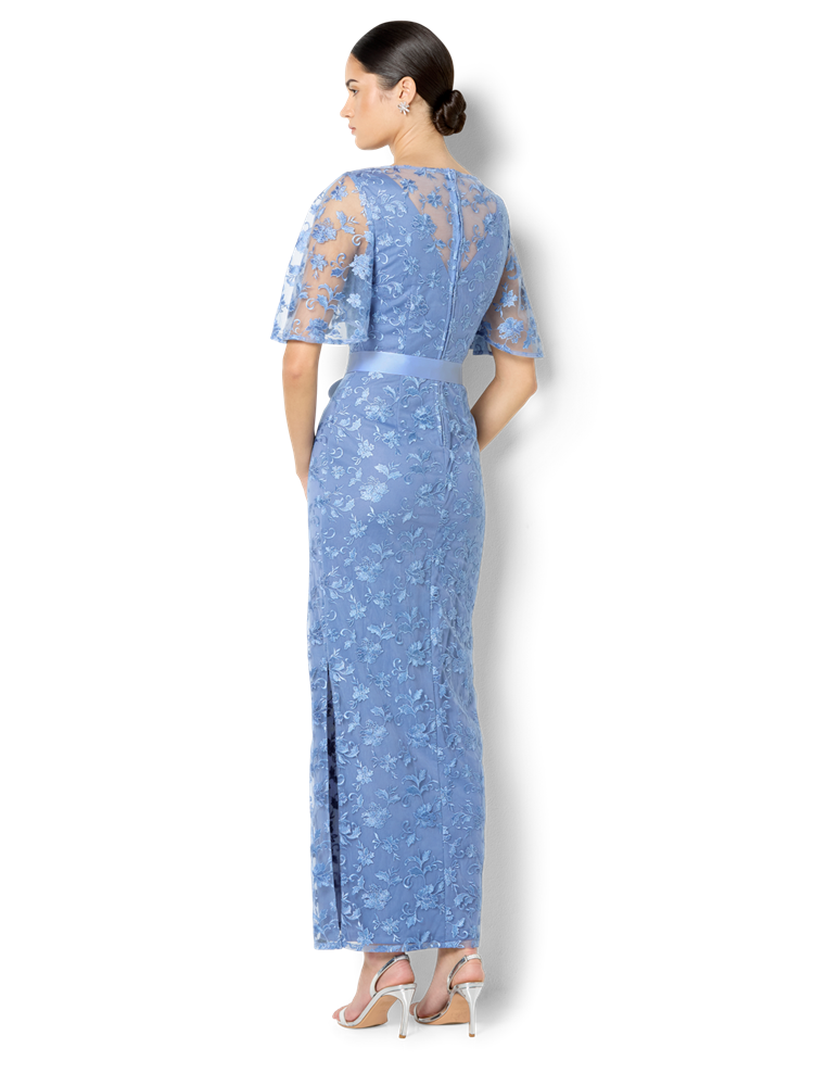 Cierra Periwinkle Lace Maxi Gown
