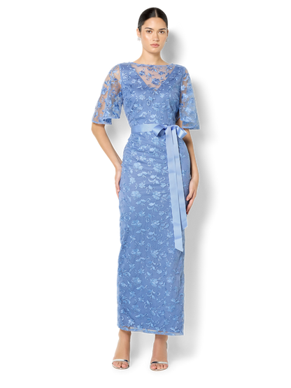 Cierra Periwinkle Lace Maxi Gown