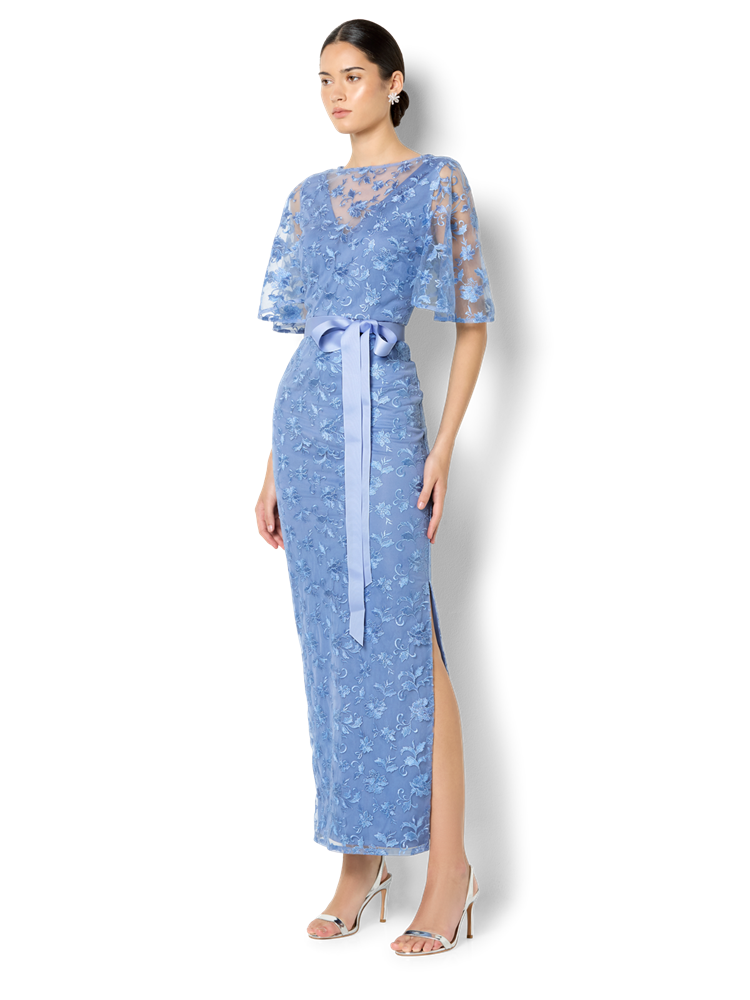 Cierra Periwinkle Lace Maxi Gown