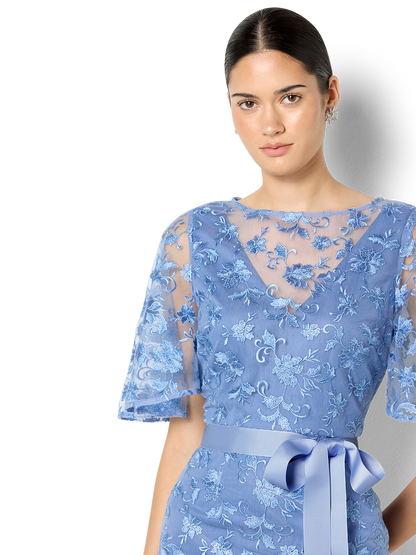 Cierra Periwinkle Lace Maxi Gown