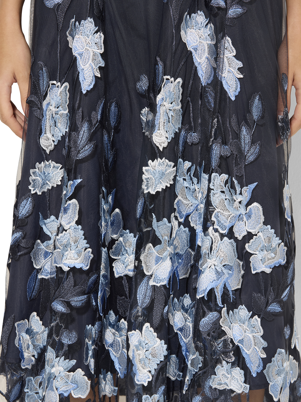 Clara Sky Blue Embroidered Dress