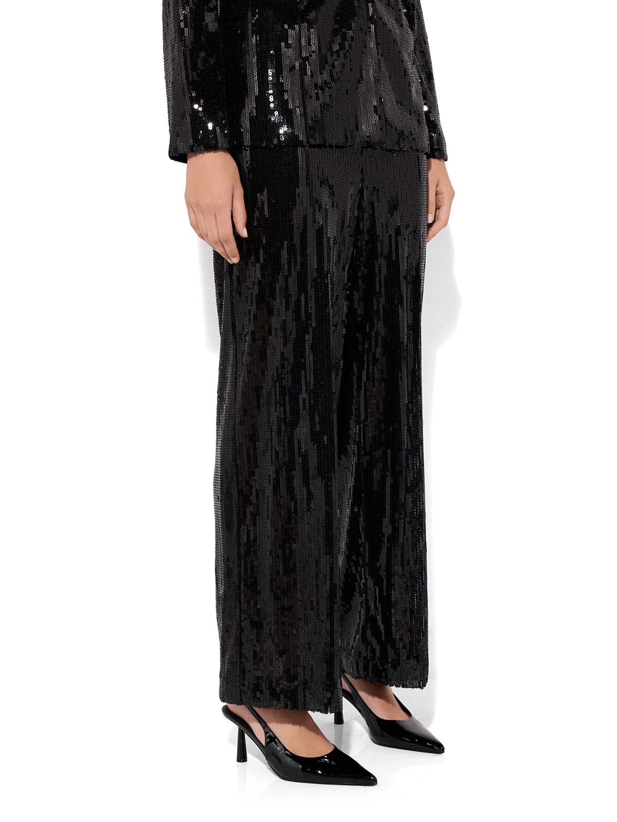 Cleo Black Sequin Pants by Montique