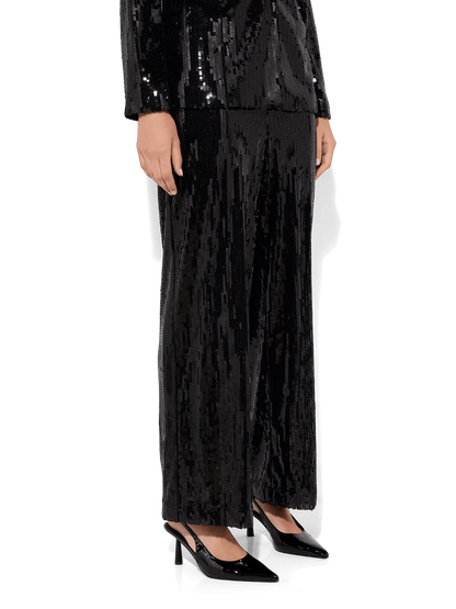 Cleo Black Sequin Pants by Montique
