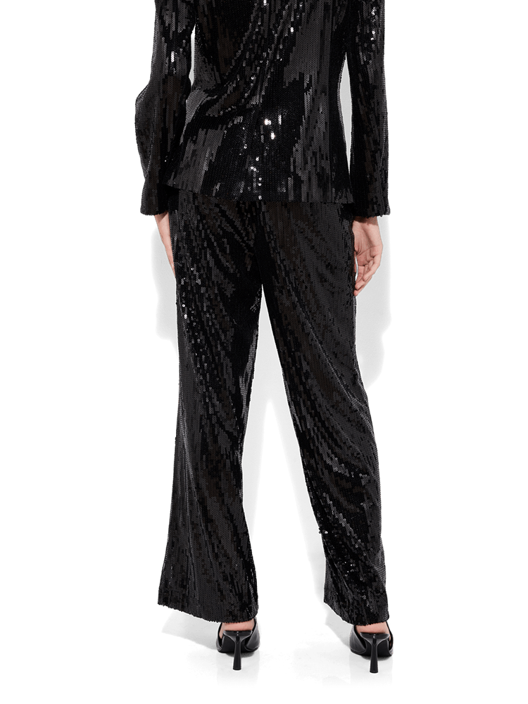 Cleo Black Sequin Pants by Montique