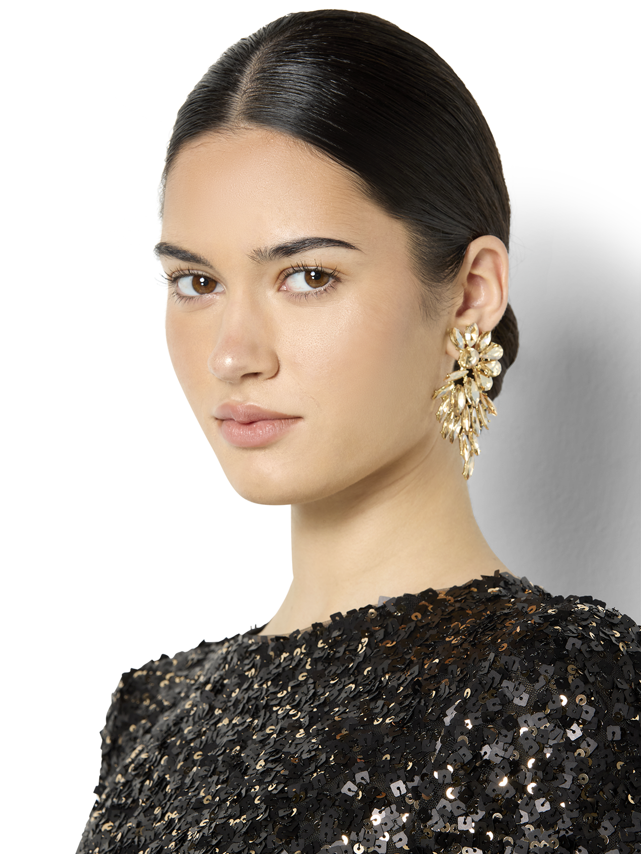 Pia Gold Crystal Earrings