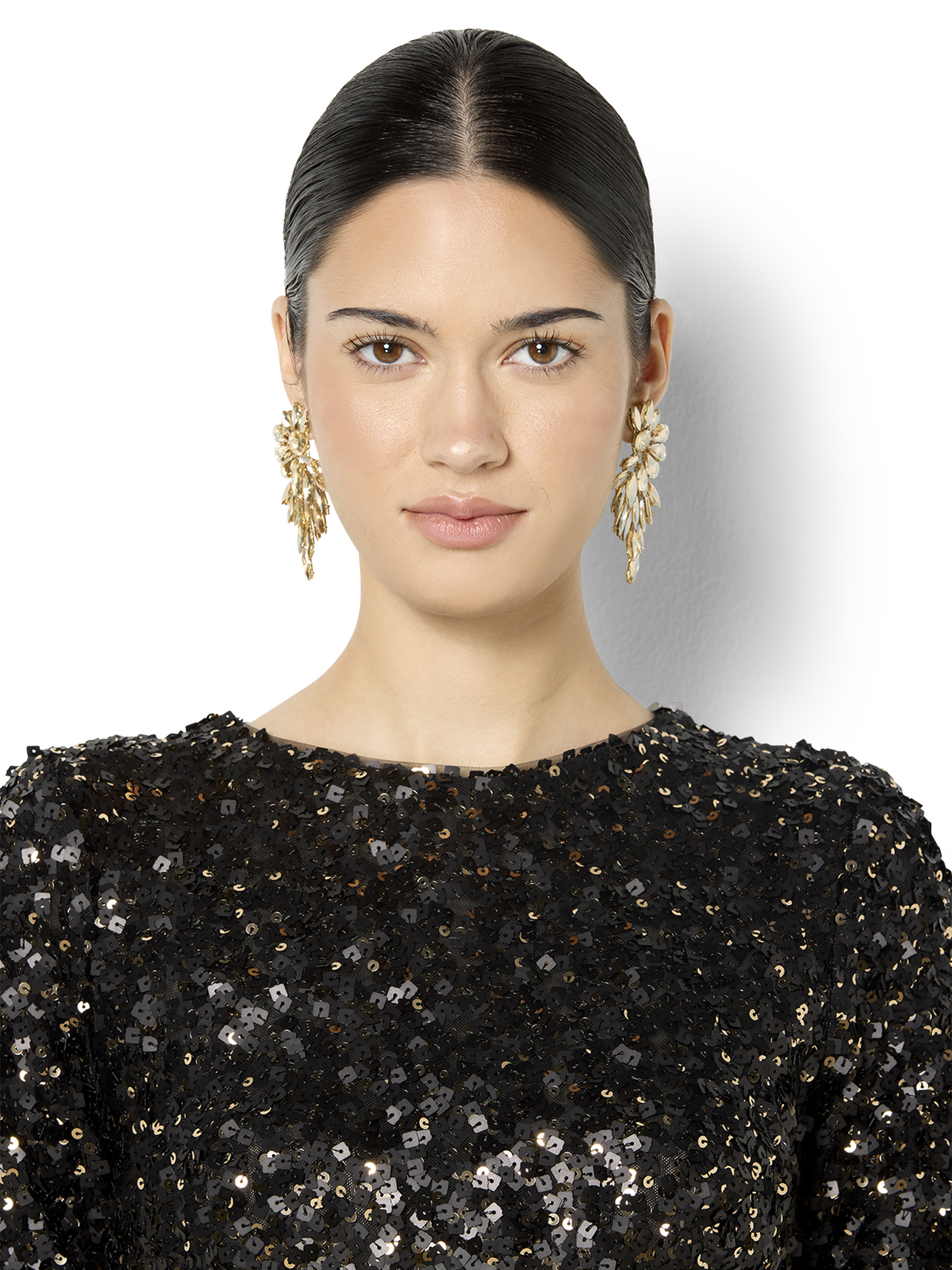 Pia Gold Crystal Earrings
