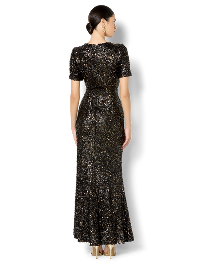Colette Black Sequin Gown
