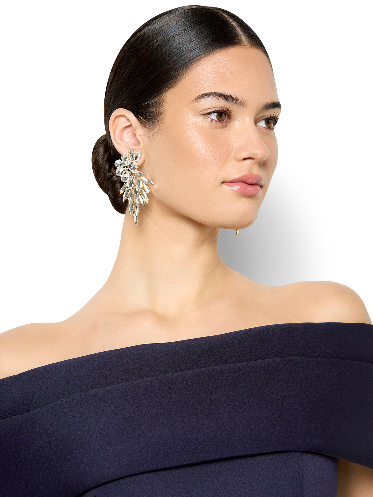 Pia Silver Crystal Earrings