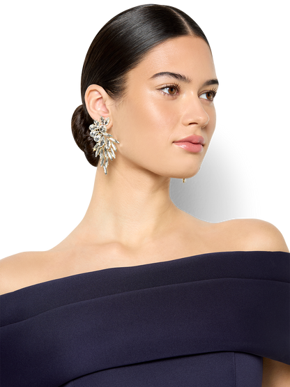 Pia Silver Crystal Earrings