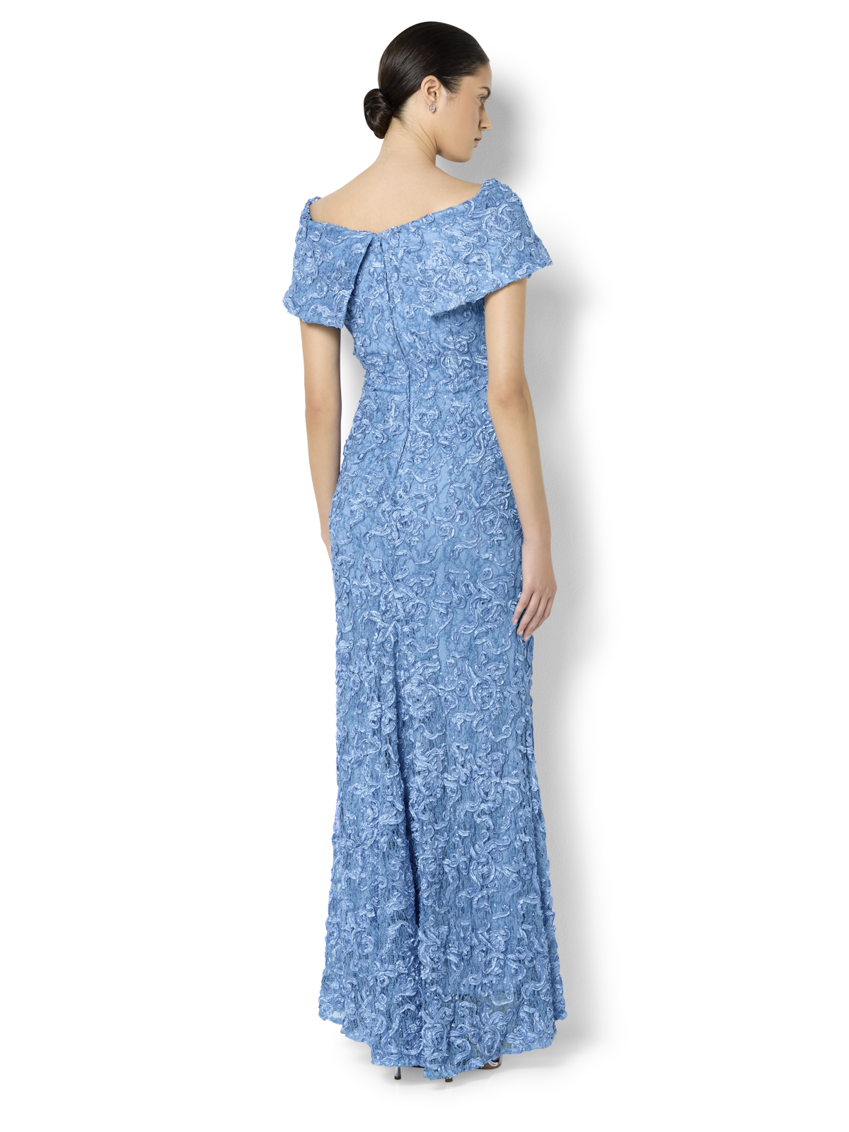 Emerson Sky Blue Off The Shoulder Gown