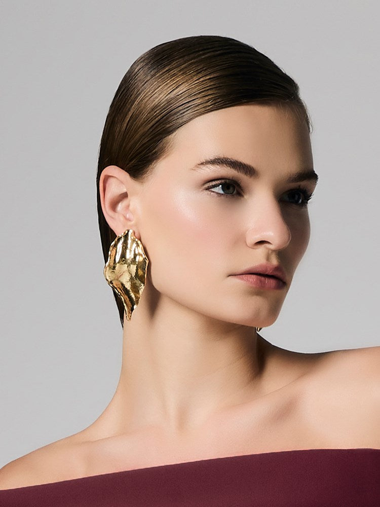 Fawn Gold Leaf Earrings
