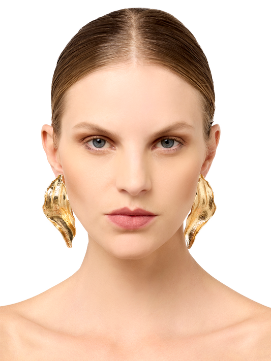 Fawn Gold Leaf Earrings