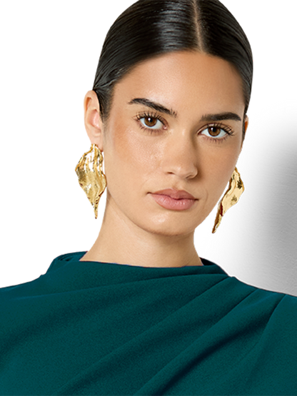 Fawn Gold Leaf Earrings
