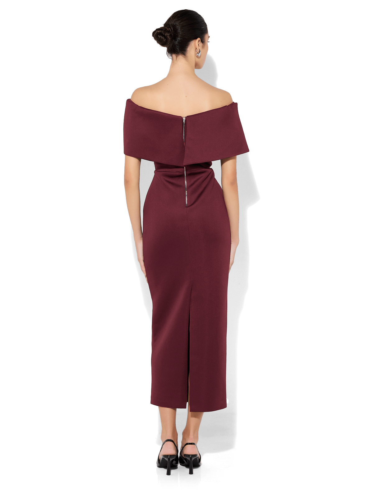 Finlay Merlot Cocktail Dress by Montique