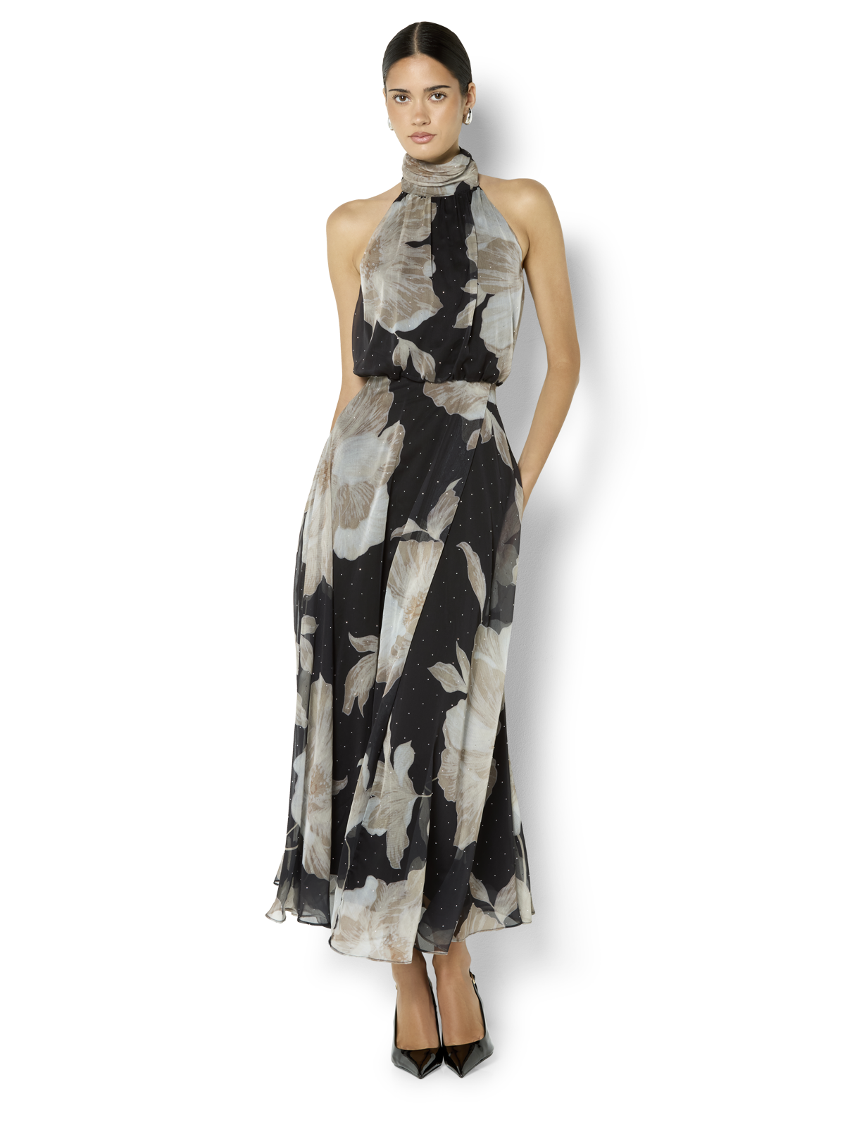 Florian Caramel Printed Maxi
