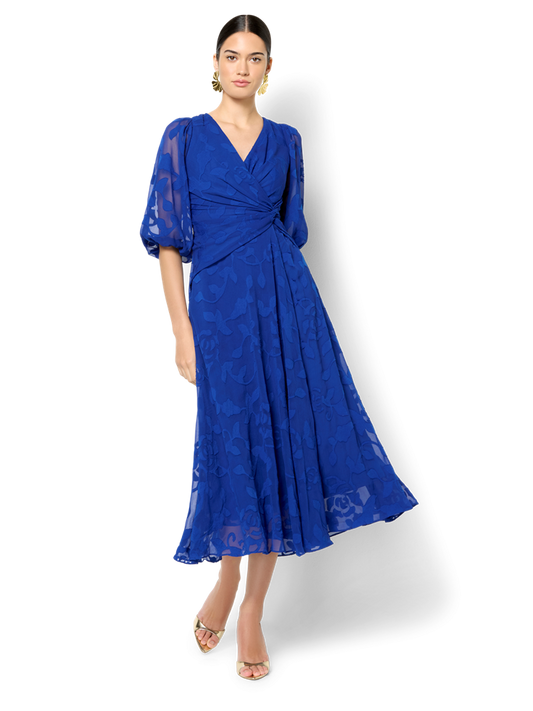 Isla Sapphire Wrap Dress