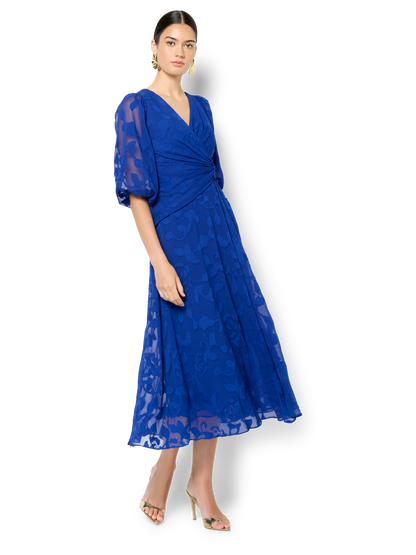 Isla Sapphire Wrap Dress