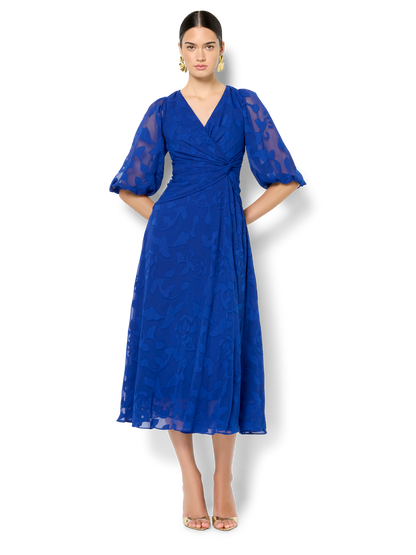 Isla Sapphire Wrap Dress
