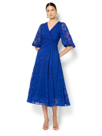 Isla Sapphire Wrap Dress
