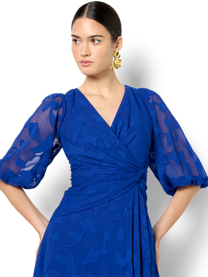 Isla Sapphire Wrap Dress