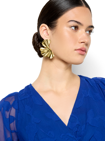 Magnolia Gold Floral Earrings