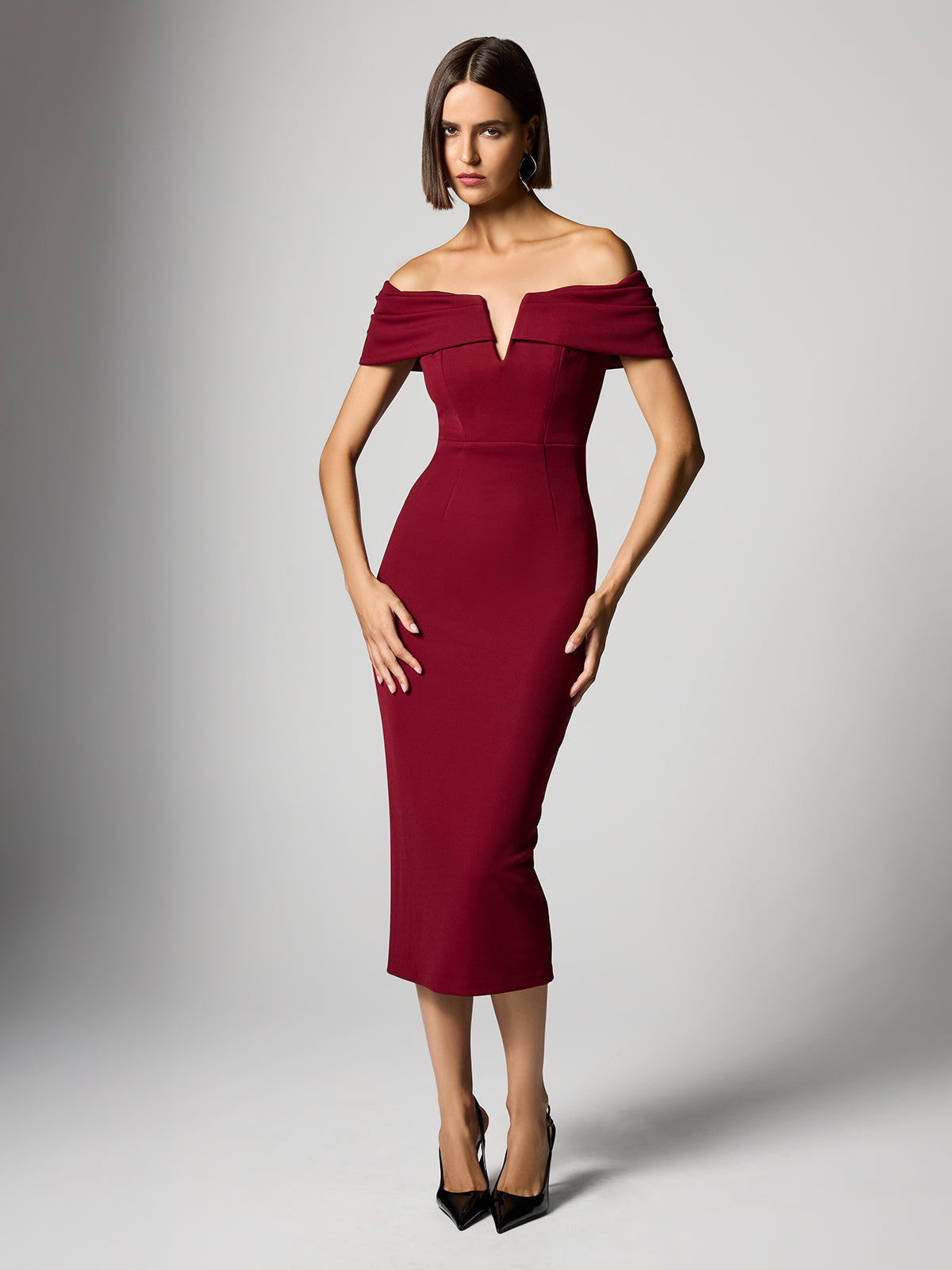 Kadence Merlot Strapless Dress