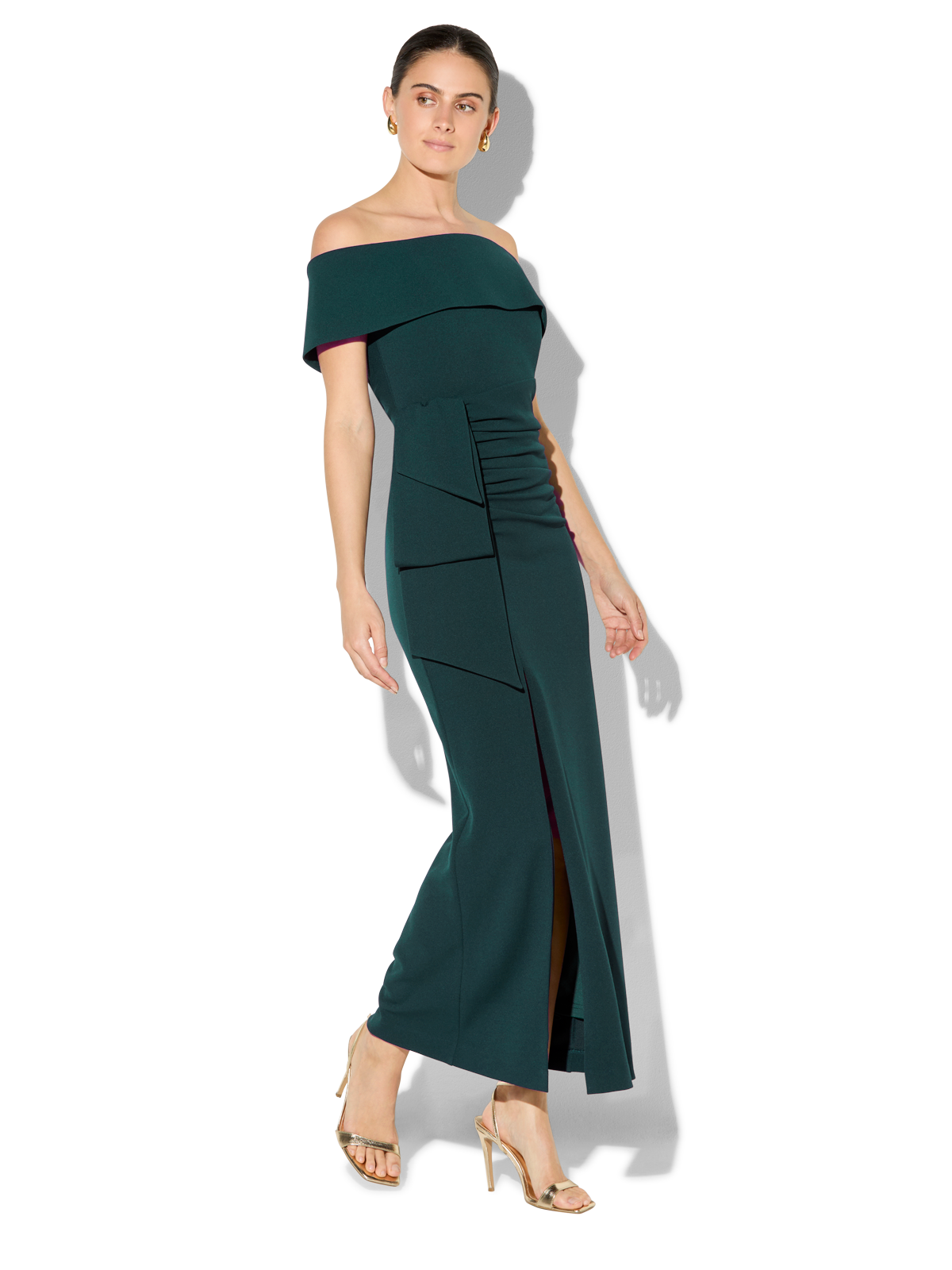 Khloe Embellished Mermaid Gown (Mocha Gold) main image 1