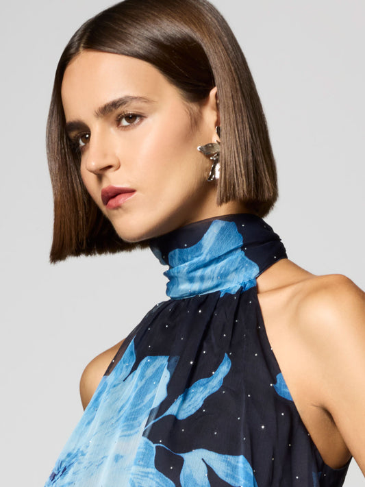 Leslie Silver Floral Earrings