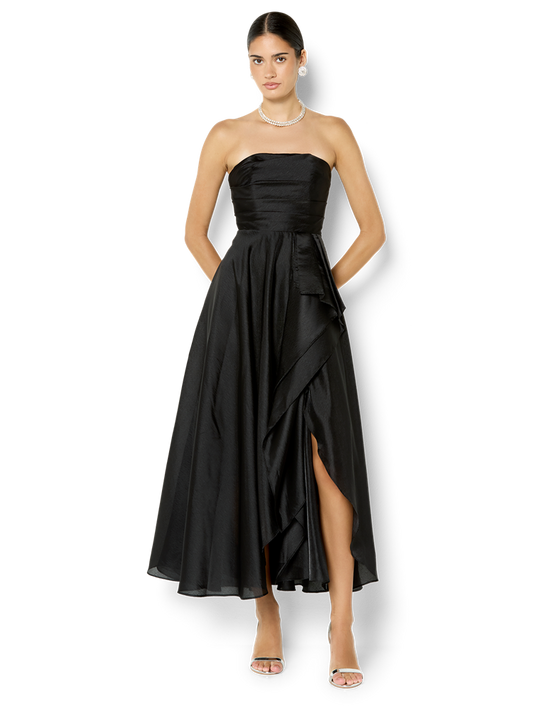 Lila Black Organza Gown