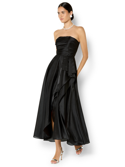 Lila Black Organza Gown