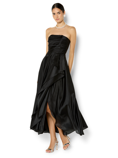 Lila Black Organza Gown