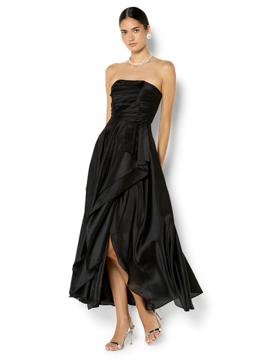 Lila Black Organza Gown
